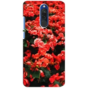 Чохли з квітами для Xiaomi Redmi 8 (VPrint) (Квіти червоні)
