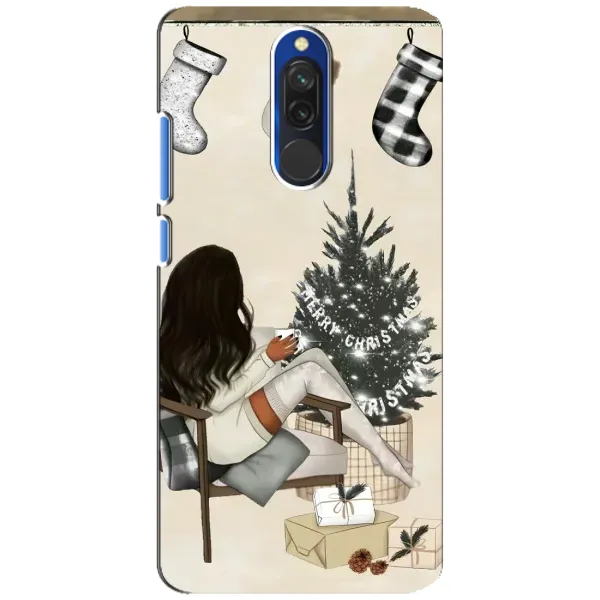 Чохол з принтом «Дівчина з ялинкою» для Xiaomi Redmi 8