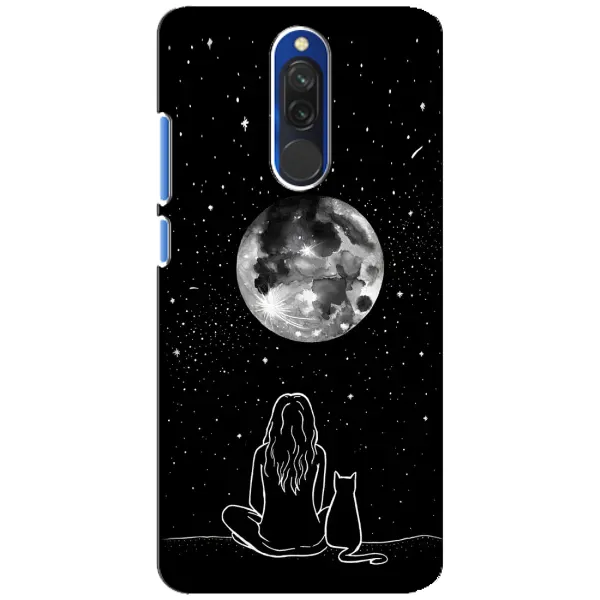 Чохол з принтом «Дівчина з котом» для Xiaomi Redmi 8