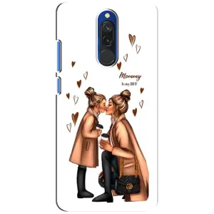 Чехол с печатью для Xiaomi Redmi 8 - (Мама с ребенком) (AlphaPrint) (Дочка и мама)