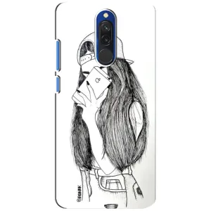 Чехол с печатью для Xiaomi Redmi 8 - (Мода) (AlphaPrint) (Фото девочки)