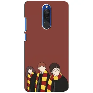 Чехлы с Гарри Поттером для Xiaomi Redmi 8 (AlphaPrint) (Гарри с друзьями)