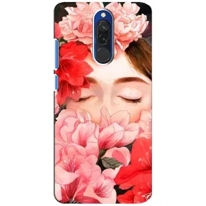 Чехлы (ART) Цветы на Xiaomi Redmi 8 (VPrint) (Очі в квітах)