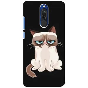 Чехол с принтом для Xiaomi Redmi 8 (AlphaPrint) Модные коты (Грустный кот)