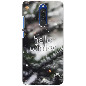 Новогодние, Праздничные Чехлы для Xiaomi Redmi 8 - 2024 год (Hello winter)
