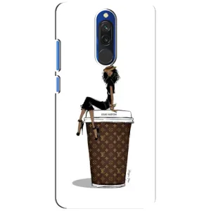 Чехлы Луи Витон для Xiaomi Redmi 8 (AlphaPrint - LOUIS VUITTON) (кофе LOUIS VUITTON)
