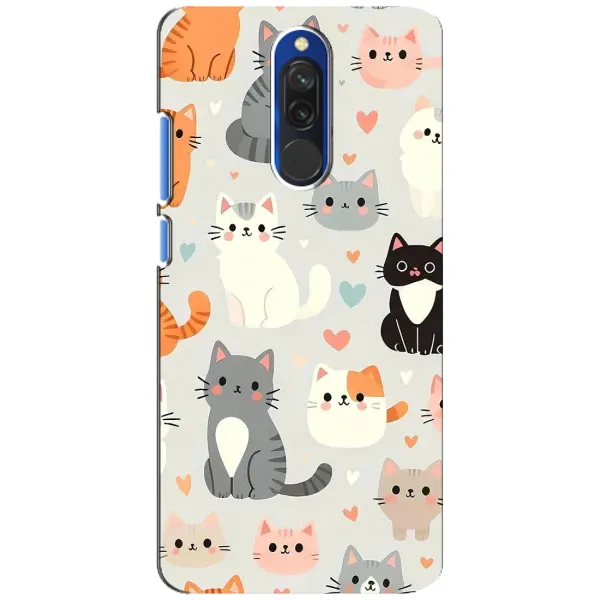 Чохол з принтом «Колаж котів» для Xiaomi Redmi 8
