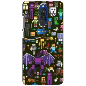 Чохол Майнкрафт на Xiaomi Redmi 8 (AlphaPrint) Minecraft (Колаж Майнкрафт)