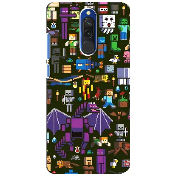 Чехол с принтом «Коллаж Майнкрафт» для Xiaomi Redmi 8