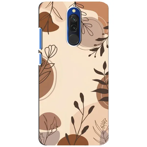 Чохол з принтом «Коричневі квіти» для Xiaomi Redmi 8