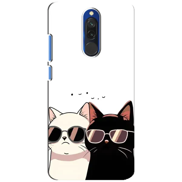 Чохол з принтом «Коти в окулярах» для Xiaomi Redmi 8