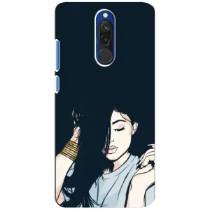 Чехол с печатью для Xiaomi Redmi 8 - (Мода) (AlphaPrint) (Красивая девочка)