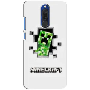 Чохол Майнкрафт на Xiaomi Redmi 8 (AlphaPrint) Minecraft (кріпер Майнкрафт)