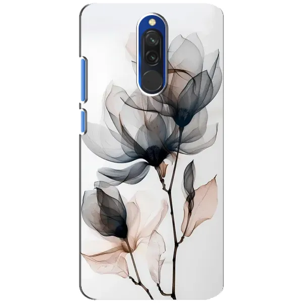 Чохол з принтом «Квіти на білому» для Xiaomi Redmi 8