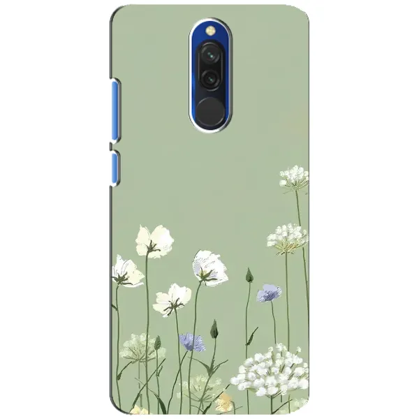 Чохол з принтом «Квіти на зеленому» для Xiaomi Redmi 8