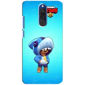 Чехол для Xiaomi Redmi 8 Бравл Старс (VPrint) (Леон акула)