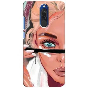 Чехол с печатью для Xiaomi Redmi 8 - (Мода) (AlphaPrint) (Макияж)