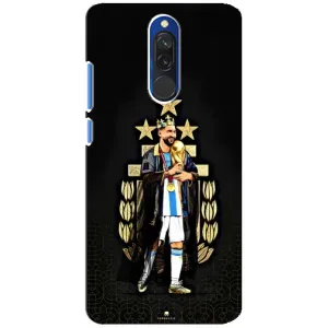 Чехлы для Xiaomi Redmi 8 (Leo чемпион) (AlphaPrint) (Месси Король)