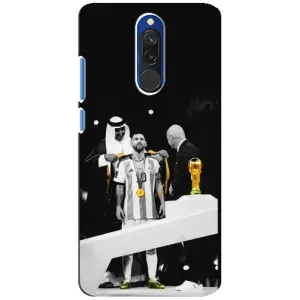 Чехлы для Xiaomi Redmi 8 (Leo чемпион) (AlphaPrint) (Месси в накидке)