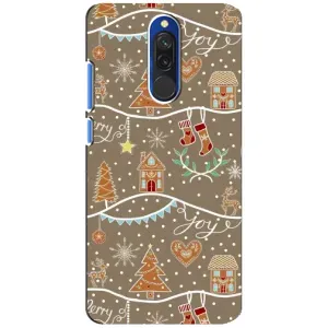Новогодние, Праздничные Чехлы для Xiaomi Redmi 8 - 2024 год (Новогодние пряники)