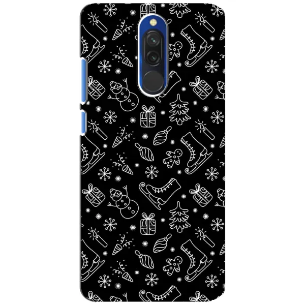 Чохол з принтом «Новорічний фон» для Xiaomi Redmi 8 Чохол з принтом «Новорічний фон» для Xiaomi Redmi 8