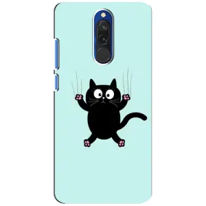 Чехол с принтом для Xiaomi Redmi 8 (AlphaPrint) Модные коты (Падающий кот)