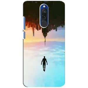 Чехол с человеком пауком для Xiaomi Redmi 8 - (AlphaPrint) (Паук человек)