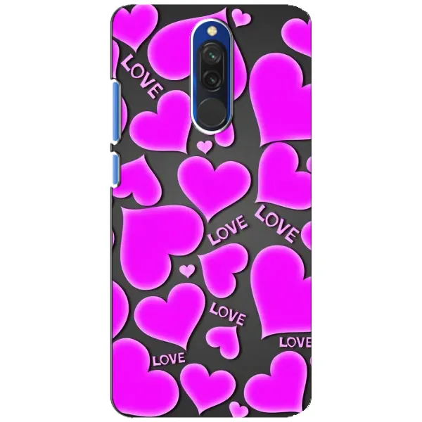 Чехол с принтом «Pink hearts» для Xiaomi Redmi 8 Чехол с принтом «Pink hearts» для Xiaomi Redmi 8