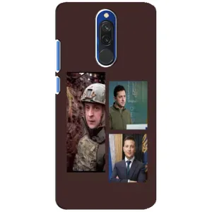 Чехол для Xiaomi Redmi 8 (AlphaPrint - с принтом Зеленского) (Президент)