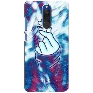 Чехол с принтом для Xiaomi Redmi 8 (AlphaPrint - Знак сердечка) (Радужное сердце)