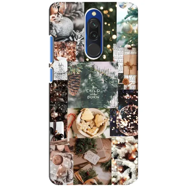 Чохол з принтом «Різдвяний колаж» для Xiaomi Redmi 8
