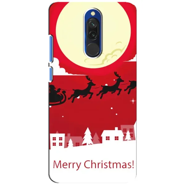 Чохол з принтом «Санта з оленями» для Xiaomi Redmi 8 Чохол з принтом «Санта з оленями» для Xiaomi Redmi 8