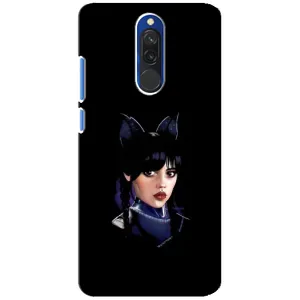 Чехлы Венсдей на Xiaomi Redmi 8 Уэнсдей (AlphaPrint) (серьезная Уэнздей)