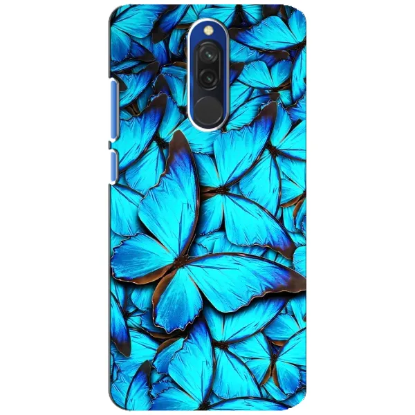 Чохол з принтом «Сині метелики» для Xiaomi Redmi 8 Чохол з принтом «Сині метелики» для Xiaomi Redmi 8