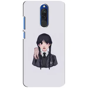 Чехлы Венсдей на Xiaomi Redmi 8 Уэнсдей (AlphaPrint) (Уэнздей и Вещь)