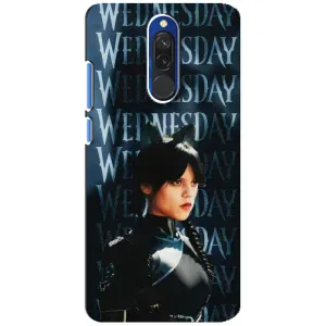 Чехлы Венсдей на Xiaomi Redmi 8 Уэнсдей (AlphaPrint) (Уэнздей кошка)