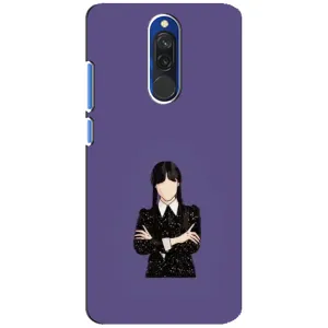 Чехлы Венсдей на Xiaomi Redmi 8 Уэнсдей (AlphaPrint) (Уэнздей в черном)