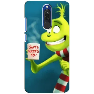 Рождественские Чехлы для Xiaomi Redmi 8 (VPrint) (Зеленый Гринч)