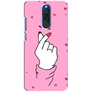 Чехол с принтом для Xiaomi Redmi 8 (AlphaPrint - Знак сердечка) (Знак Love)