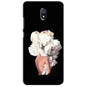 Чехлы (ART) Цветы на Xiaomi Redmi 8A (VPrint) (Білі квіти)