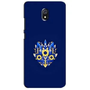 Чехлы для Xiaomi Redmi 8A  Укр. Символика (AlphaPrint) (Цветочный Герб)