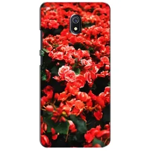 Чохли з квітами для Xiaomi Redmi 8A (VPrint) (Квіти червоні)