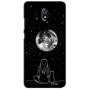 Чохол з малюнком кіт на Xiaomi Redmi 8A (Дівчина з котом)