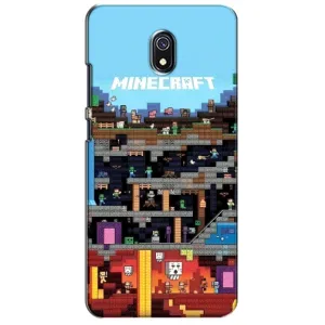 Чохол Майнкрафт на Xiaomi Redmi 8A (AlphaPrint) Minecraft (фон Minecraft)