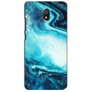 Мраморный чехол на Xiaomi Redmi 8A (VPrint) (Голубой мрамор)