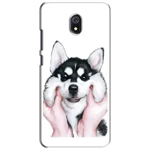 Чехол с Хаски для Xiaomi Redmi 8A - (AlphaPrint) (Хаски улыбака)