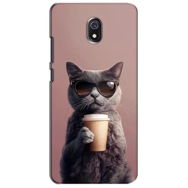 Чохол з принтом «Кіт з кавою» для Xiaomi Redmi 8A