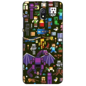 Чохол Майнкрафт на Xiaomi Redmi 8A (AlphaPrint) Minecraft (Колаж Майнкрафт)