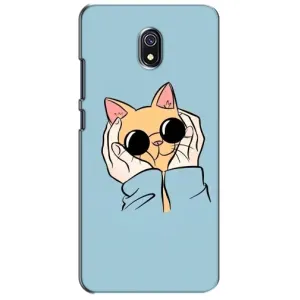 Чехол на Редми 8А с Котами (VPrint) (Котик в очках)