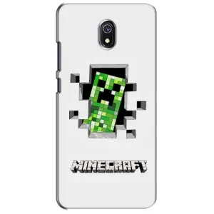 Чохол Майнкрафт на Xiaomi Redmi 8A (AlphaPrint) Minecraft (кріпер Майнкрафт)